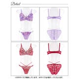 [EFサイズ] ルミエールフラワースカラップブラジャー&バック透けフルバックショ… | Dazzy | 詳細画像9 