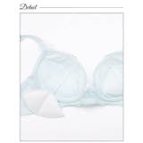 [EFサイズ] パステルフラワーチュール脇高ブラジャー&フルバックショーツ | Dazzy | 詳細画像9 