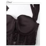 レースアップリボンビスチェブラジャー&バック透けTバックショーツ | Dazzy | 詳細画像10