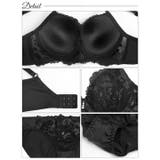 クラシックモノトーンブルーム脇高ブラジャー&フルバックショーツ | Dazzy | 詳細画像10 