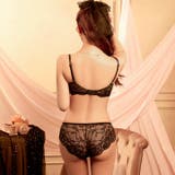 ロマンティックレーシィクロス脇高ブラジャー&バック透けフルバックショーツ [三上… | Dazzy | 詳細画像5 