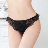 ロマンティックレーシィクロスバック透けTバックショーツ単品[おそろいショーツ] | Dazzy | 詳細画像4 