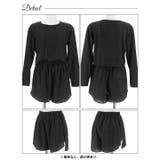 ワンカラーケーブルメッシュクロップド丈スウェットトップス&ショートパンツルームウ… | Dazzy | 詳細画像7 