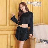 フレアリブクロップド丈トップス&ショートパンツルームウェア | Dazzy | 詳細画像1 