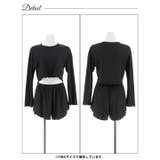 フレアリブクロップド丈トップス&ショートパンツルームウェア | Dazzy | 詳細画像6 