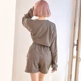 クロップド丈スウェットトップス&ショートパンツルームウェア | Dazzy | 詳細画像5 