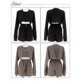 クロップド丈スウェットトップス&ショートパンツルームウェア | Dazzy | 詳細画像8 