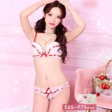 [EFサイズ] スウィートリボンフルーレットブラジャー&フルバックショーツ | Dazzy | 詳細画像1 