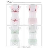 [EFサイズ] スウィートリボンフルーレットブラジャー&フルバックショーツ | Dazzy | 詳細画像8 