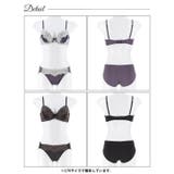 シルキーサテンレースブラジャー&フルバックショーツ | Dazzy | 詳細画像8 