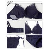 [3way]フェミニンシアーフルールブラジャー&フルバックショーツ | Dazzy | 詳細画像10 