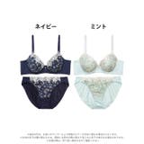 アンティークレトロブルーム脇高ブラジャー&フルバックショーツ | Dazzy | 詳細画像7 