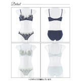 アンティークレトロブルーム脇高ブラジャー&フルバックショーツ | Dazzy | 詳細画像8 