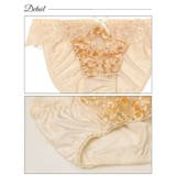 メルティピオニーエンブロイダリー脇高ブラジャー&フルバックショーツ | Dazzy | 詳細画像10 