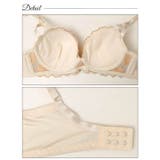 メルティピオニーエンブロイダリー脇高ブラジャー&フルバックショーツ | Dazzy | 詳細画像9 