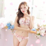 メロウフラワーブロッサム脇高ブラジャー&フルバックショーツ | Dazzy | 詳細画像7