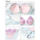 フェミニンパステルピオニーブラジャー&サイド紐フルバックショーツ | Dazzy | 詳細画像10 