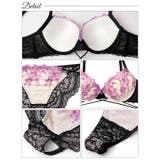 ブルーミングクロスストリング脇高ブラジャー&バック透けフルバック&Tバックシ… | Dazzy | 詳細画像11