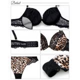 サテンレオパードレースブラジャー&バック透けTバックショーツ | Dazzy | 詳細画像10 