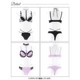 ゴシックレースチョーカーブラジャー&Tバックショーツ | Dazzy | 詳細画像9 