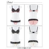 ロマンティックビターレースブラジャー&フルバックショーツ | Dazzy | 詳細画像9 