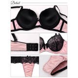 ロマンティックビターレースブラジャー&Tバックショーツ | Dazzy | 詳細画像10 