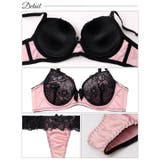 [EFサイズ] ロマンティックビターレースブラジャー&Tバックショーツ | Dazzy | 詳細画像10 