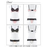 [EFサイズ] ロマンティックビターレースブラジャー&Tバックショーツ | Dazzy | 詳細画像9 