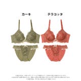 エレガントバイカラーレース脇高ブラジャー&フルバックショーツ | Dazzy | 詳細画像8 
