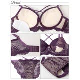 クロスカットアウトレーシィブラジャー&バック透けフルバックショーツ | Dazzy | 詳細画像10 