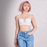 [ノンワイヤー] シースルーレースアップチューブブラジャー単品 | Dazzy | 詳細画像4 