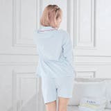 バイカラーパイピングシャツトップス&ショートパンツルームウェア | Dazzy | 詳細画像4 