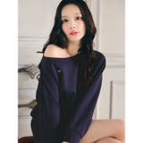 ワンショルスウェット長袖ワンピースルームウェア | Dazzy | 詳細画像3 