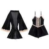 フェミニンレース ベロア キャミソール ＆ ガウン ルームウェア | Dazzy | 詳細画像10 