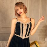 フェミニンレース ベロア キャミソール ＆ ガウン ルームウェア | Dazzy | 詳細画像2 