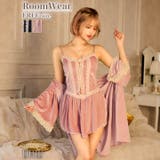 フェミニンレース ベロア キャミソール ＆ ガウン ルームウェア | Dazzy | 詳細画像3 