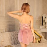 フェミニンレース ベロア キャミソール ＆ ガウン ルームウェア | Dazzy | 詳細画像4 