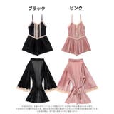 フェミニンレース ベロア キャミソール ＆ ガウン ルームウェア | Dazzy | 詳細画像6 