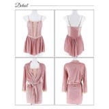 フェミニンレース ベロア キャミソール ＆ ガウン ルームウェア | Dazzy | 詳細画像8 