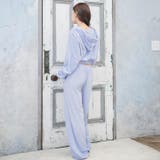 ベロアクロップドパーカー&ロングパンツルームウェア | Dazzy | 詳細画像4