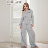 ルーズオフショルダートップス&ワイドパンツルームウェア | Dazzy | 詳細画像1 