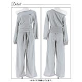 ルーズオフショルダートップス&ワイドパンツルームウェア | Dazzy | 詳細画像6 