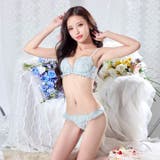 ユーフォリアフラワープリーツブラジャー&フルバックショーツ | Dazzy | 詳細画像4 