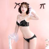 スウィートリボンレーシィ脇高ブラジャー&フルバックショーツ | Dazzy | 詳細画像6 