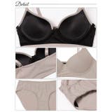 [ノンワイヤー]シンプル リブストレッチ ブラジャー & フルバック ショーツ | Dazzy | 詳細画像11 