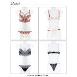 ラグジュアリーブルームストリング脇高ブラジャー&バック透けTバックショーツ | Dazzy | 詳細画像9 