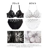 [EFサイズ] モノトーンフルールシフォンブラジャー&フルバックショーツ | Dazzy | 詳細画像8 