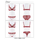 ベルフルールエンブロイダリーブラジャー&バック透けフルバック&Tバックショーツ… | Dazzy | 詳細画像10