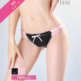 ノワールサテンレースフルバックショーツ単品 | Dazzy | 詳細画像2 