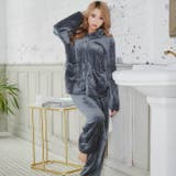 モコモコハイネックロゴトップス&パンツルームウェア | Dazzy | 詳細画像3 